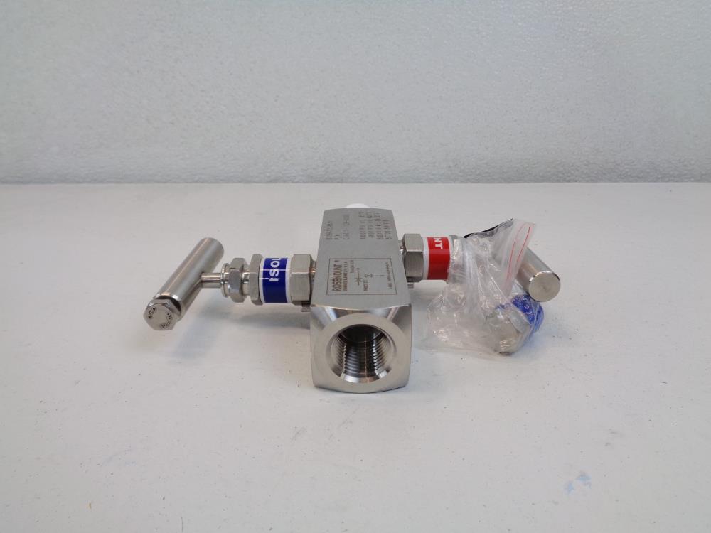 Rosemount 1/2" NPT Stainless Manifold Valve #C30610-1126-0000, 0306RT22BA11